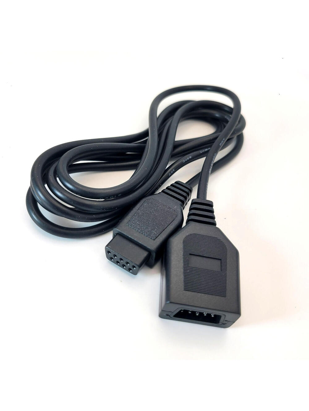 Atari 2600 / Sega Genesis Controller Extension Cable Cord (6 Feet) - Black